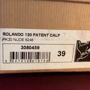 Sz 39 nude rolando 120 patent calf louboutin.